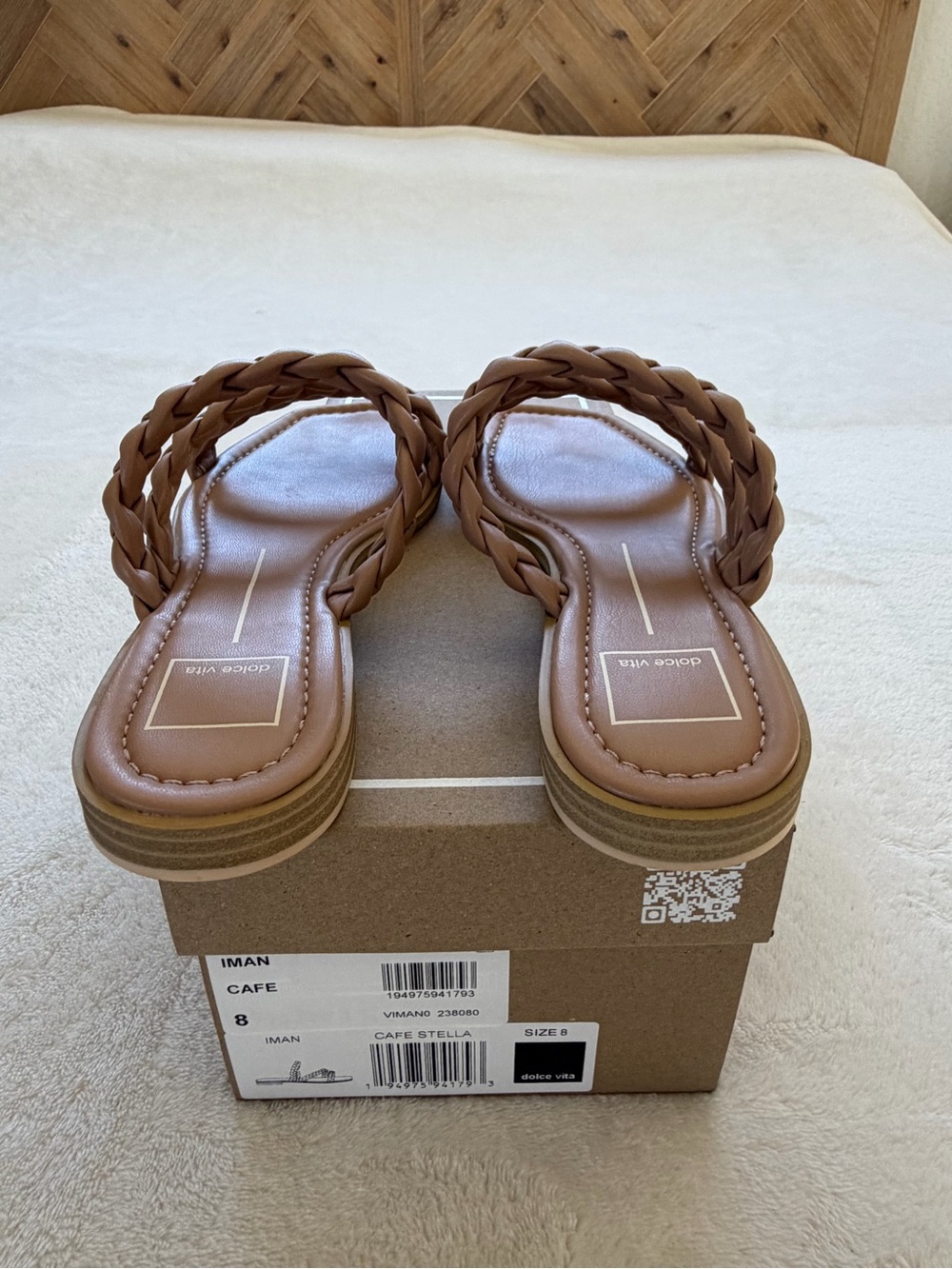 Dolce Vita Braided Triple-Strap Slide Sandals - Cafe Brown - Picture 5 of 5
